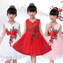 Chinese traditional hand embroidery flower designs vietnam frock dresses for 8 years old girl